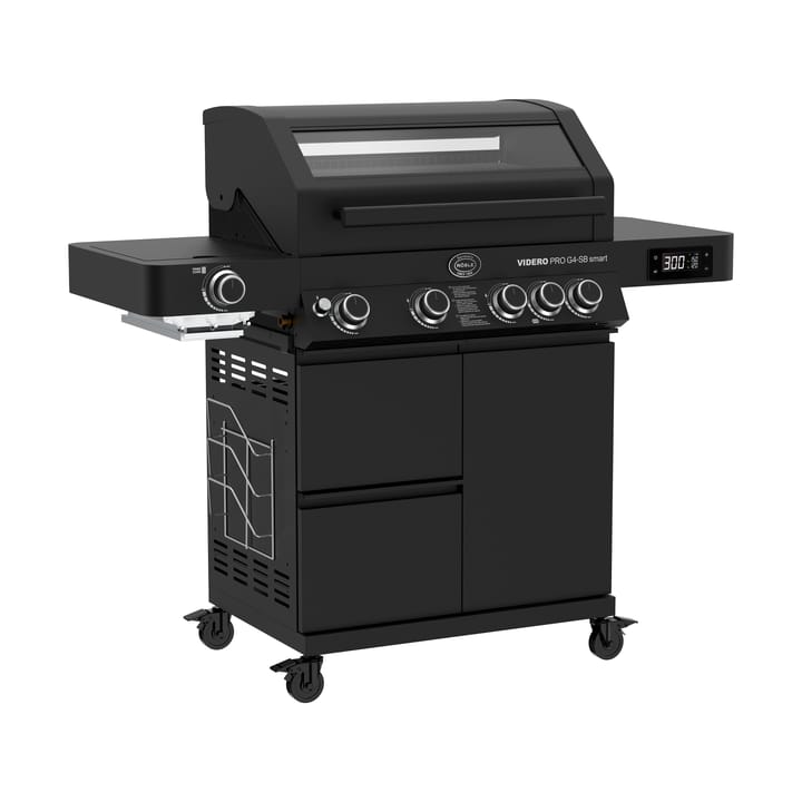 Videro PRO G4-SB Smart Vario+ gasolgrill - Mattsvart - Rösle