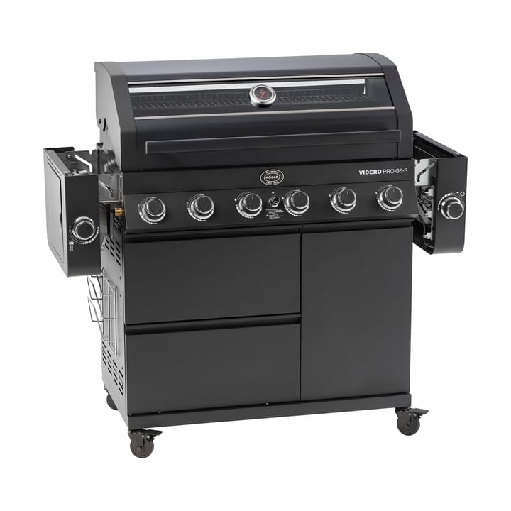 Videro PRO G6-S Vario+ gasolgrill - Mattsvart - Rösle