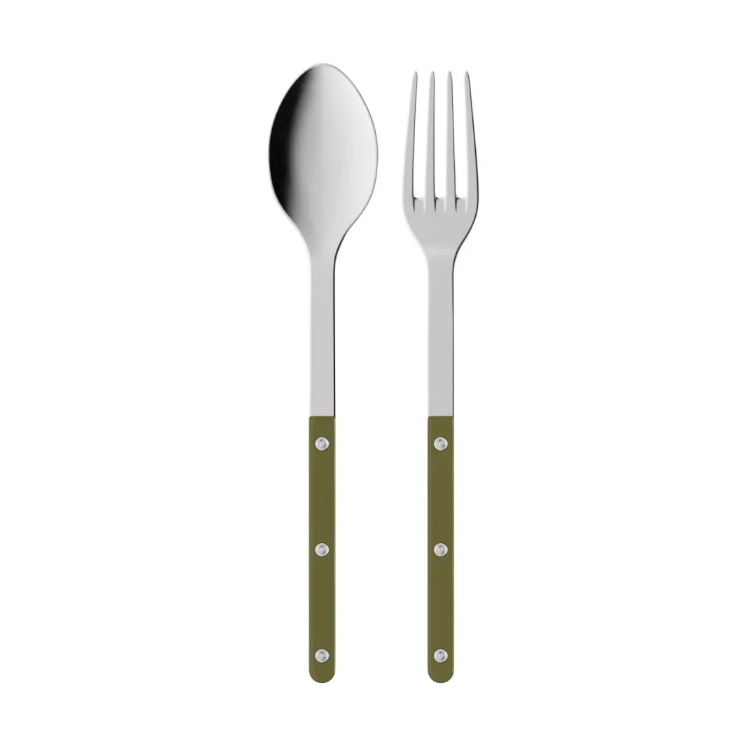 Bistrot solid serveringsbestick 2 delar, Green fern SABRE Paris