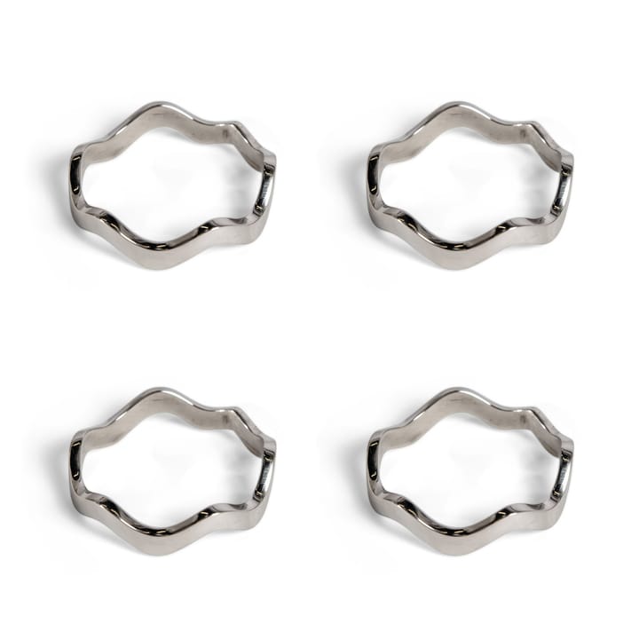 Anna servettring 4-pack - Silver - Sagaform