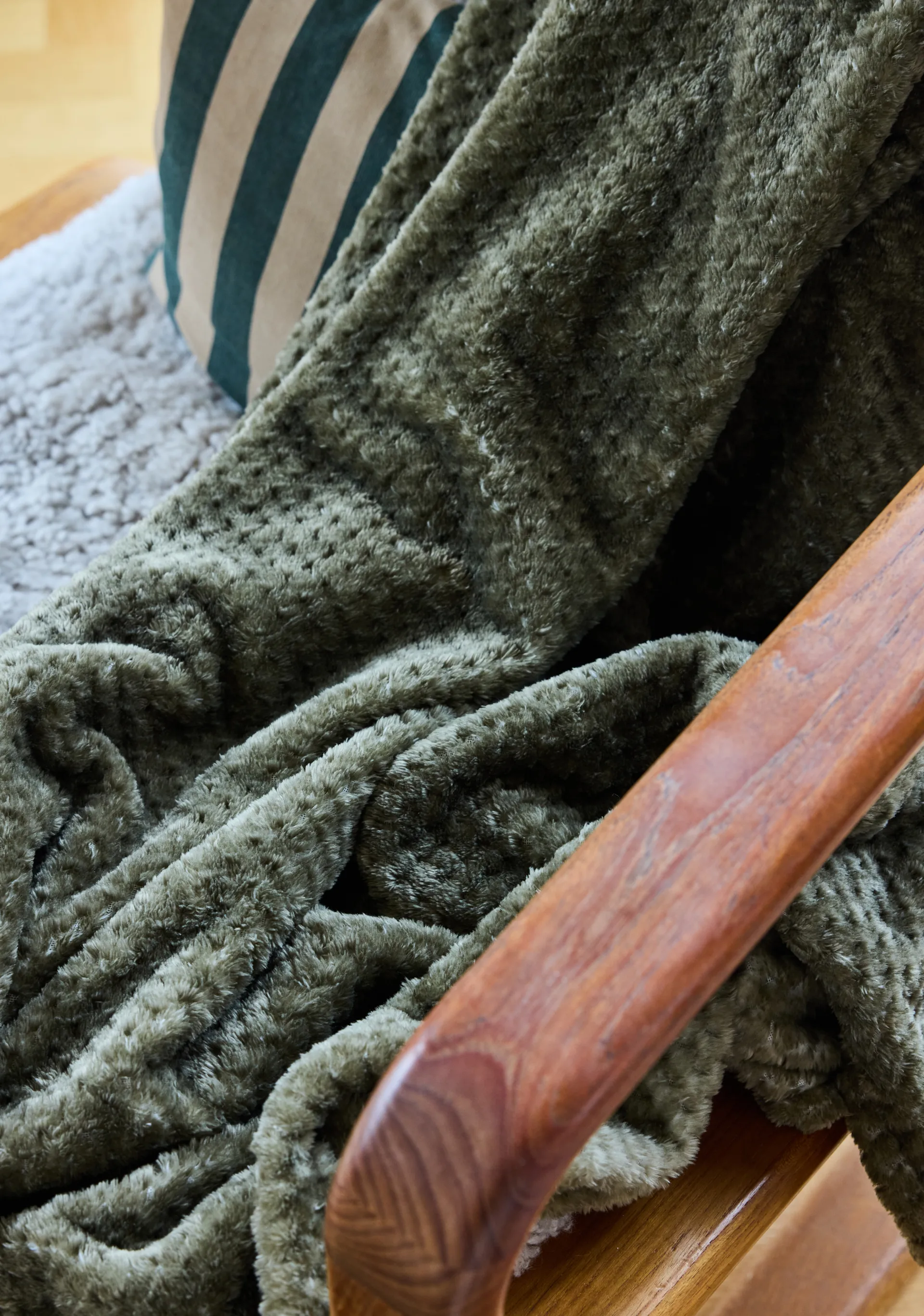 Anni fleecepläd 130x170 cm, Grön Sagaform