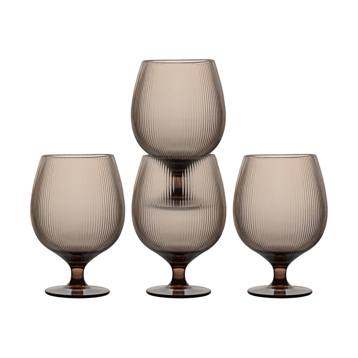Sagaform Billi &ouml;lglas 50 cl 4-pack Brun