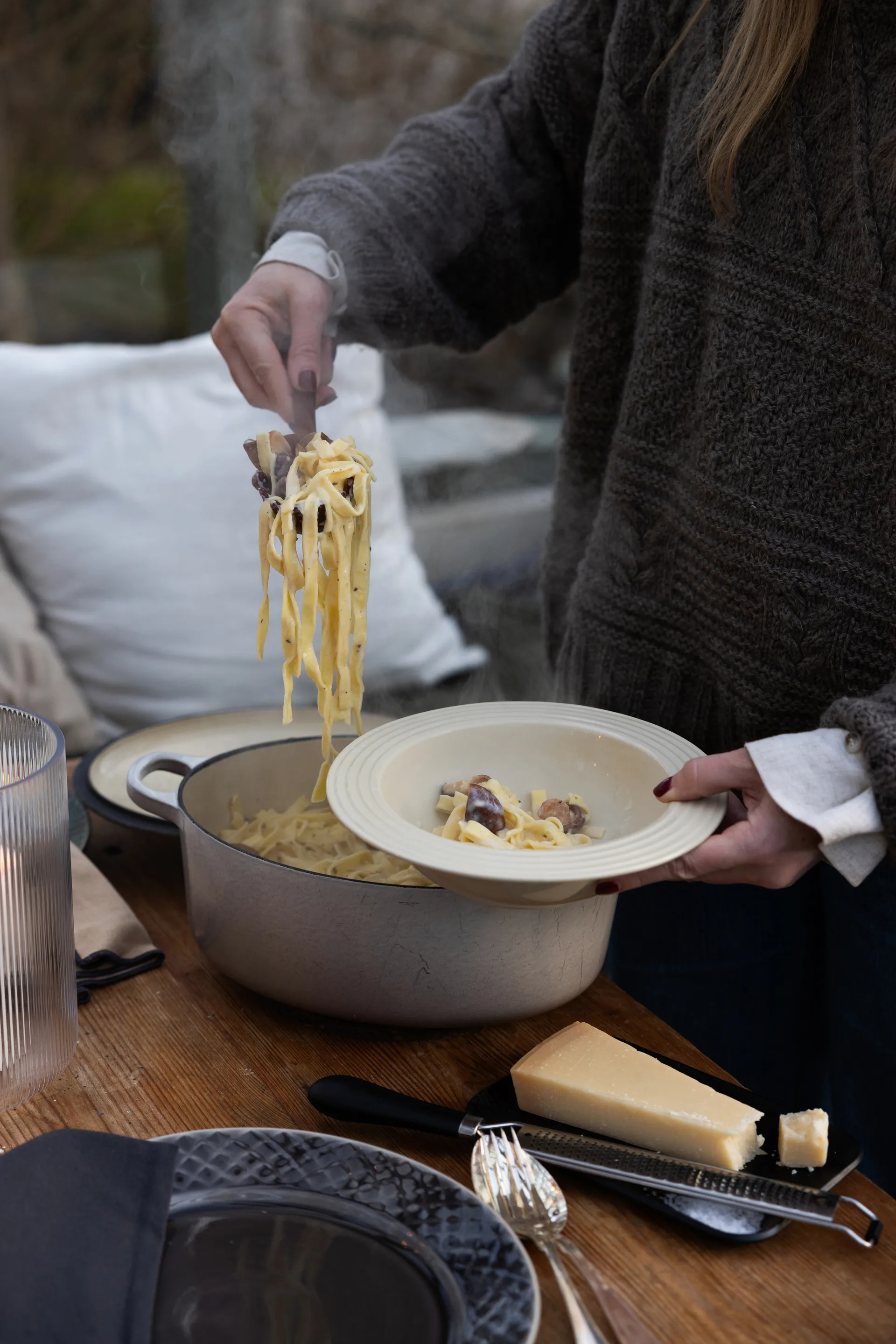 Coffee & More djup tallrik Ø22 cm, Beige Sagaform