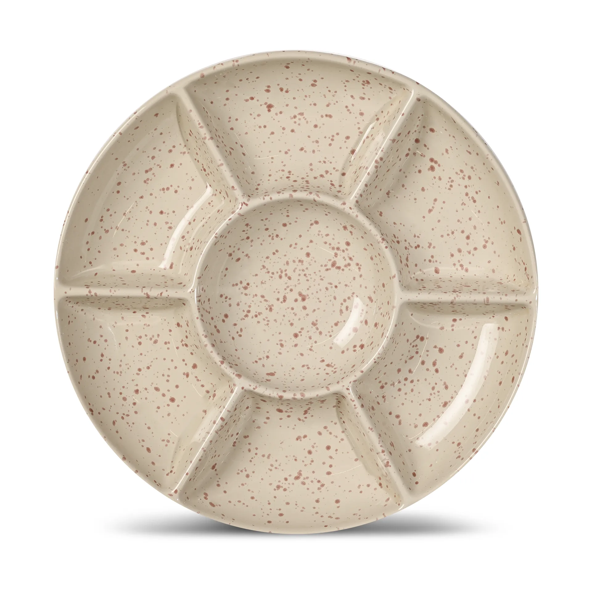 Ditte serveringsfat, Beige-vinröd Sagaform