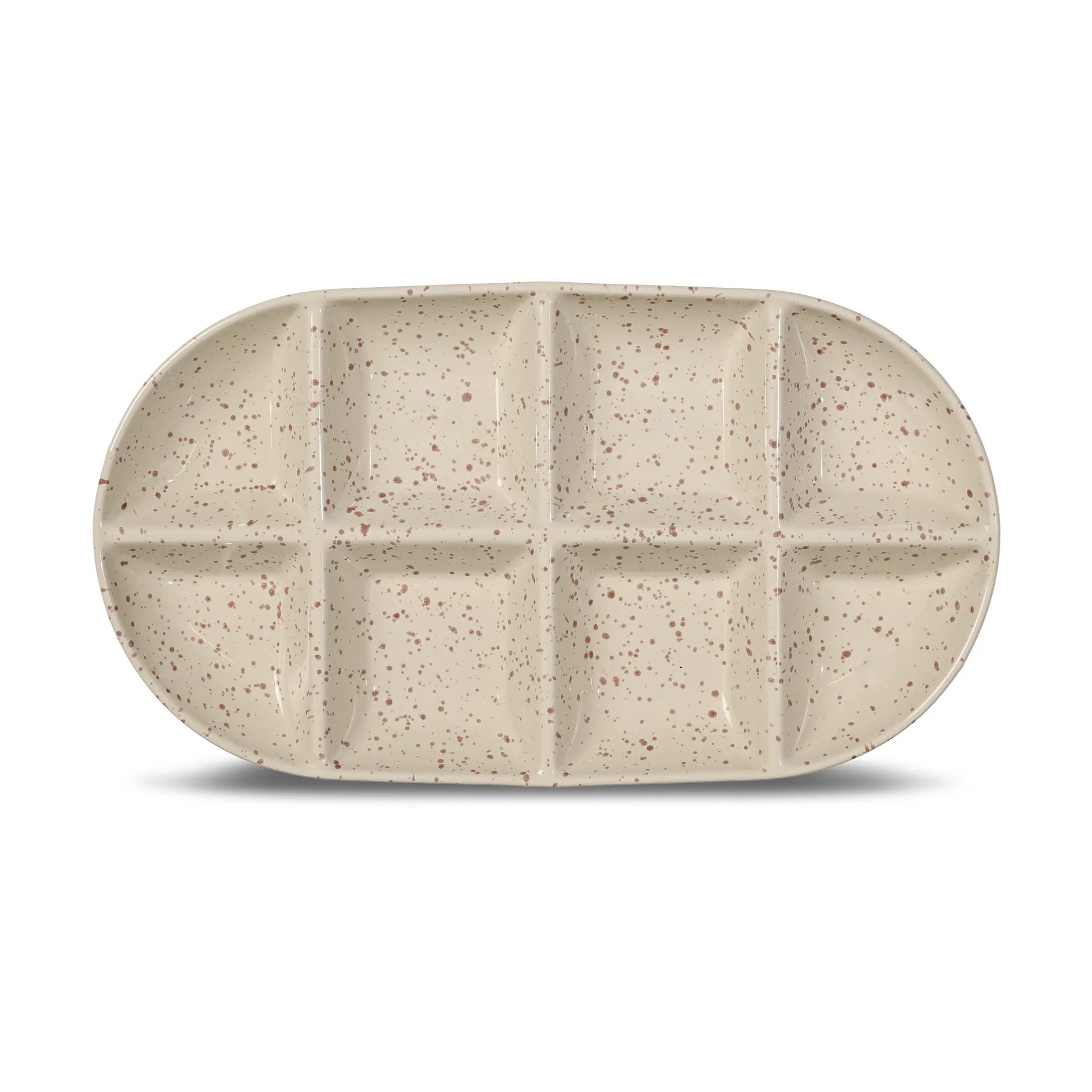 Ditte serveringsfat stor 20x36 cm, Beige-vinröd Sagaform
