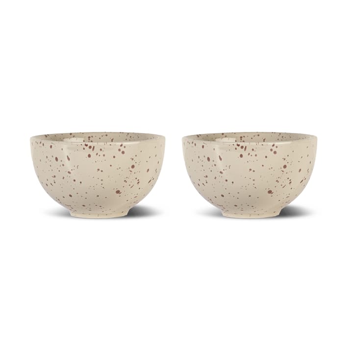Ditte skål 2-pack - Beige-vinröd - Sagaform