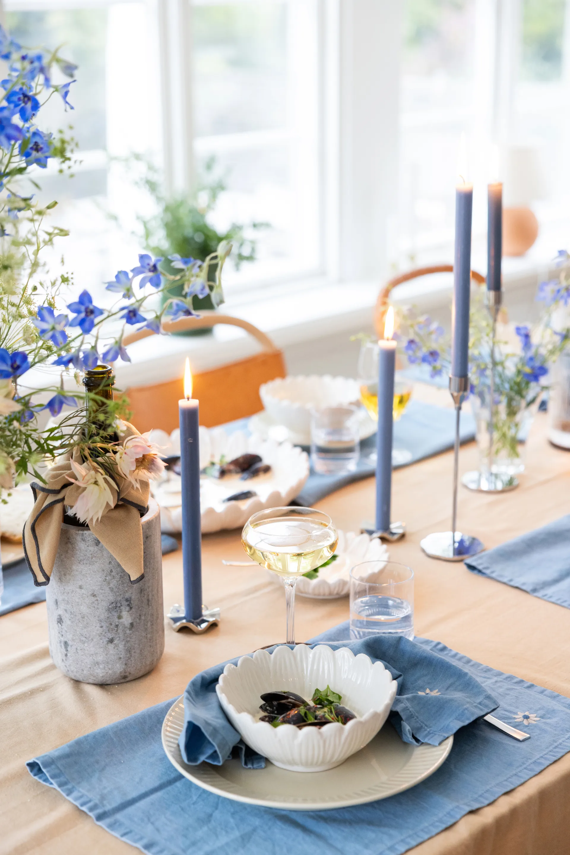 Eden denim kökshandduk 50x70 cm 2-pack, Blå Sagaform