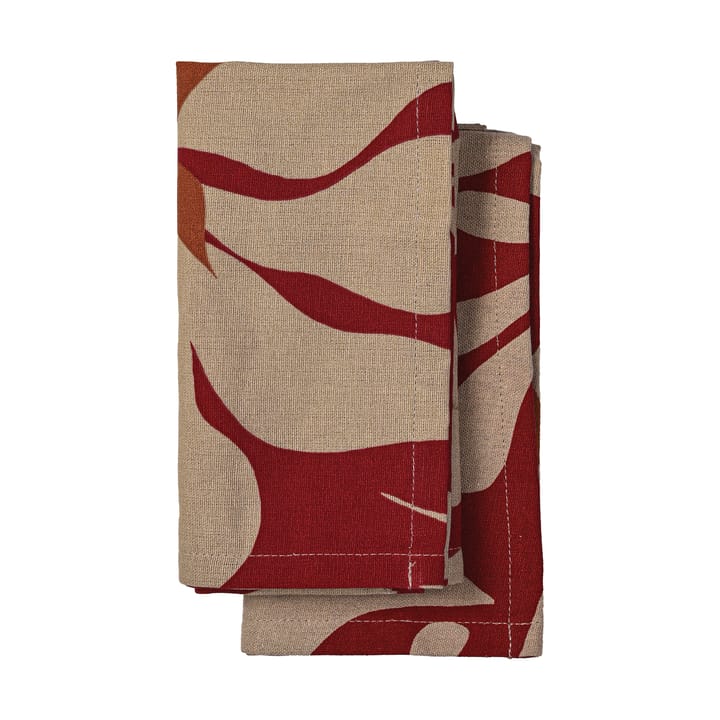 Edith kökshandduk 50x70 cm 2-pack - Vinröd - Sagaform