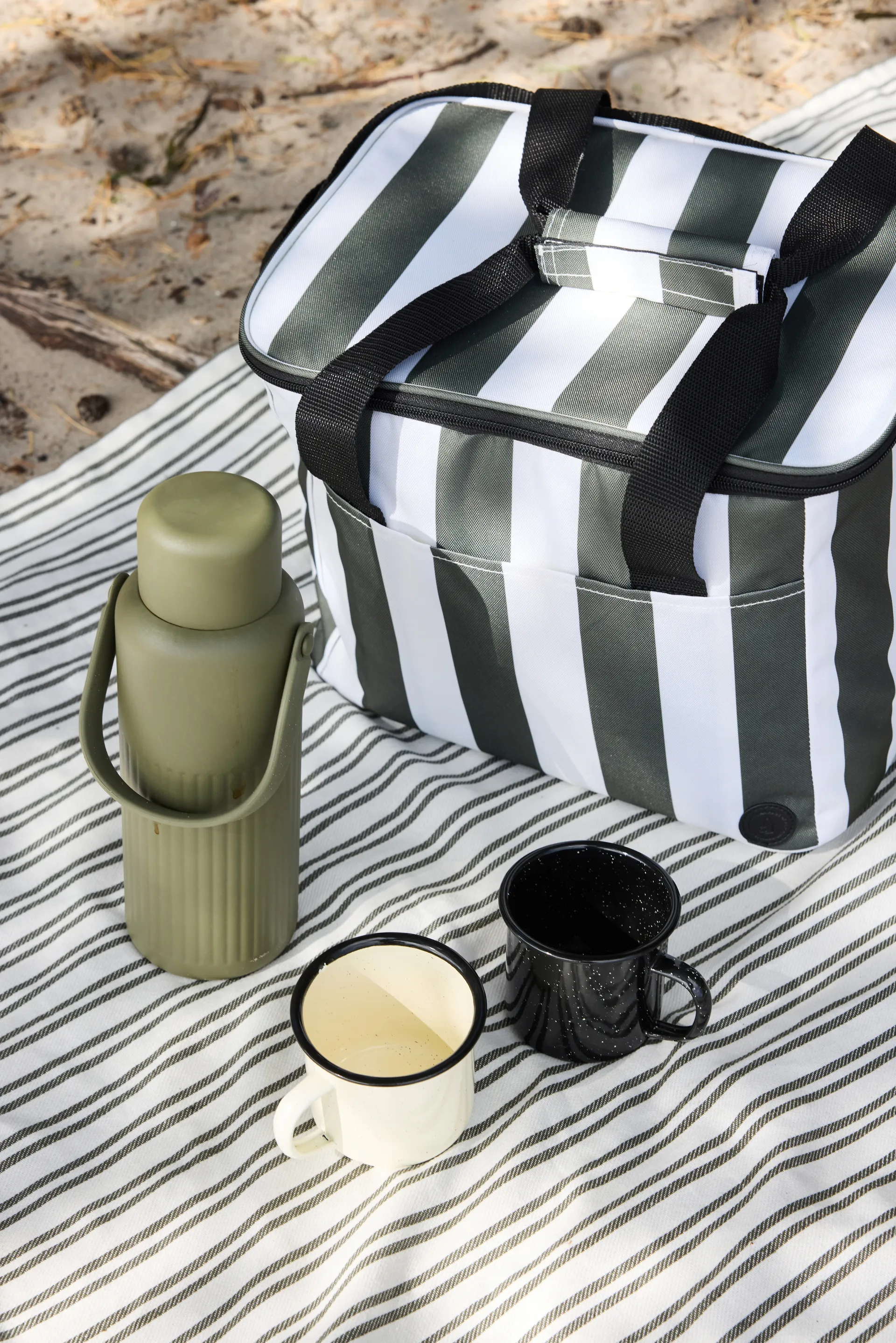 Ella hamam handduk, Grön, 90x170 cm Sagaform