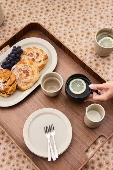 Inka assiett - Beige-warm grey, Ø17 cm - Sagaform