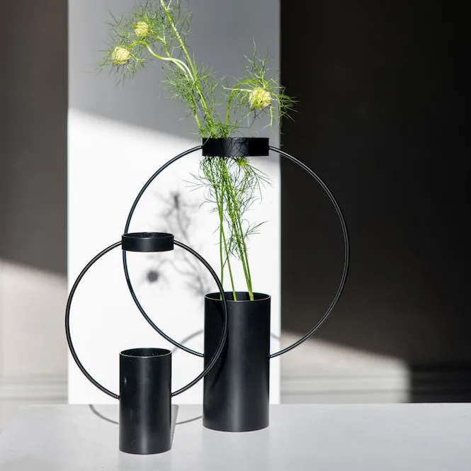 Moon vas 30 cm, Svart Sagaform