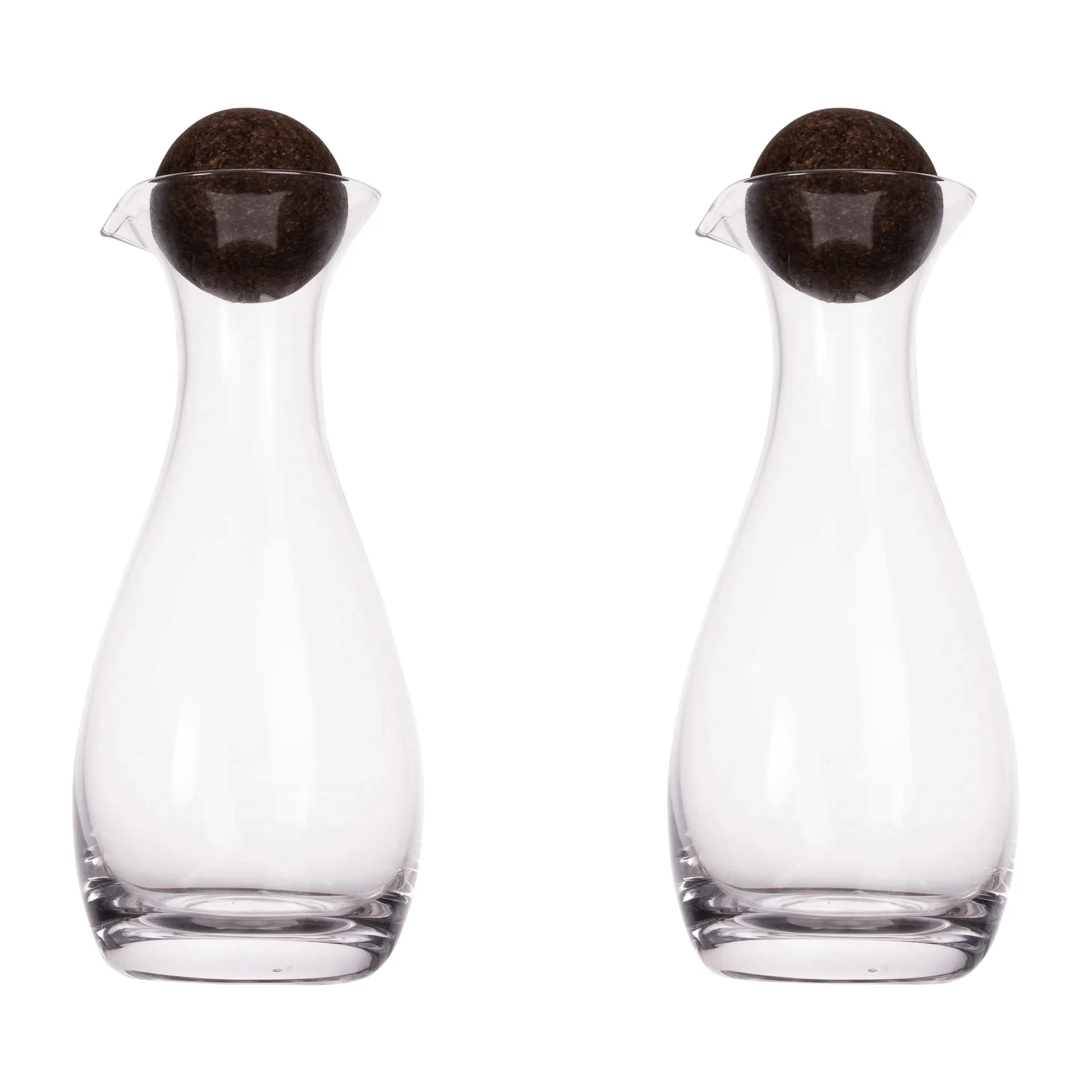 Nature olja/vinägerflaska med korkkula 2-pack 35cl, Klar-mörkbrun Sagaform