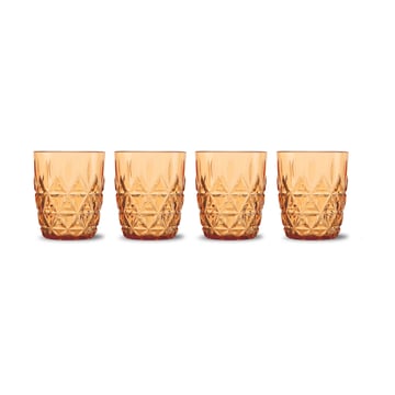 Läs mer om Sagaform Picknick Juni vattenglas 28 cl 4-pack Amber