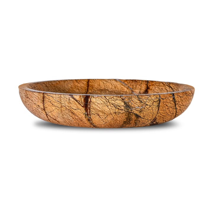 Sten skål stor Ø28 cm - Brun skogsmarmor - Sagaform