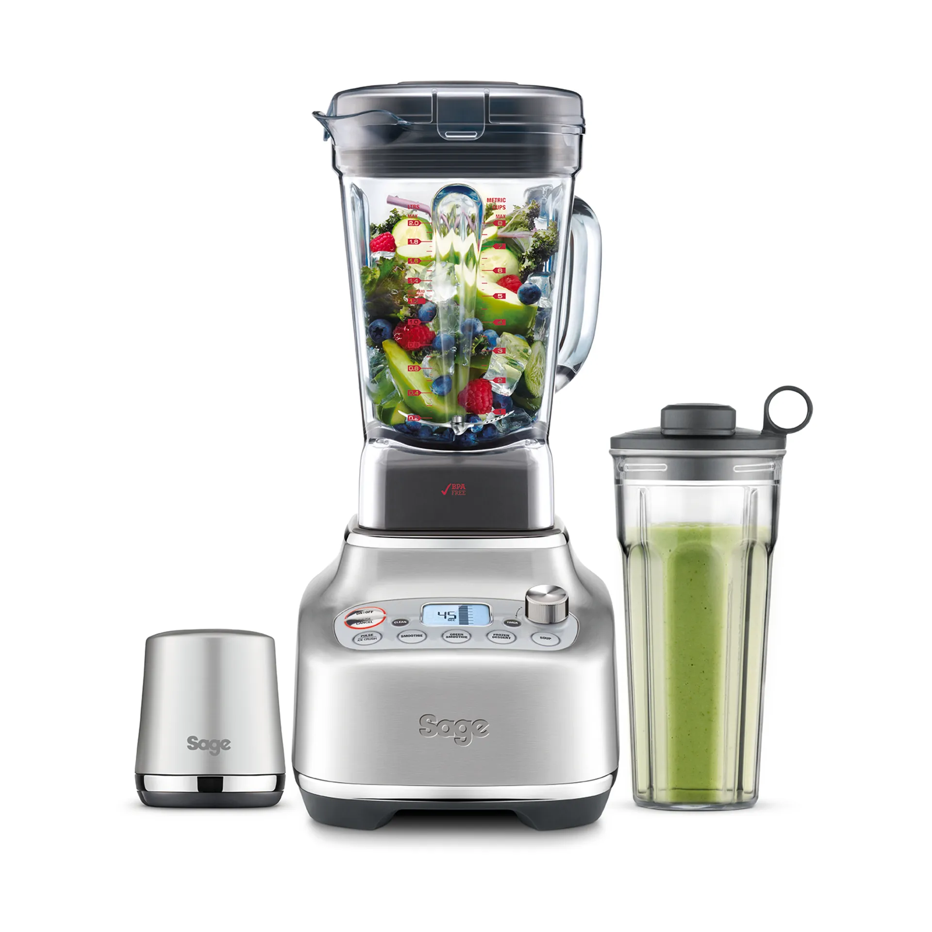 Sage SBL 002 vakuumtillbehör blender, Silver Sage
