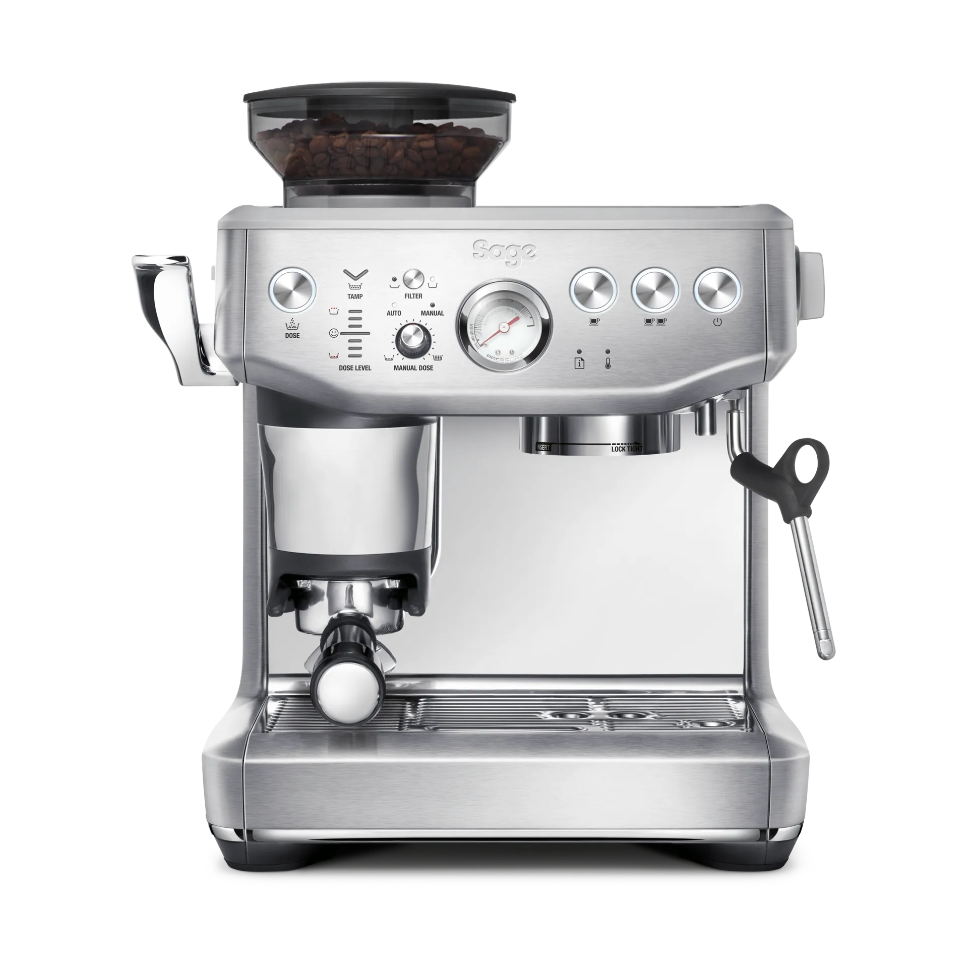 Sage SES 876 halvautomatisk espressomaskin, Brushed Stainless Steel Sage