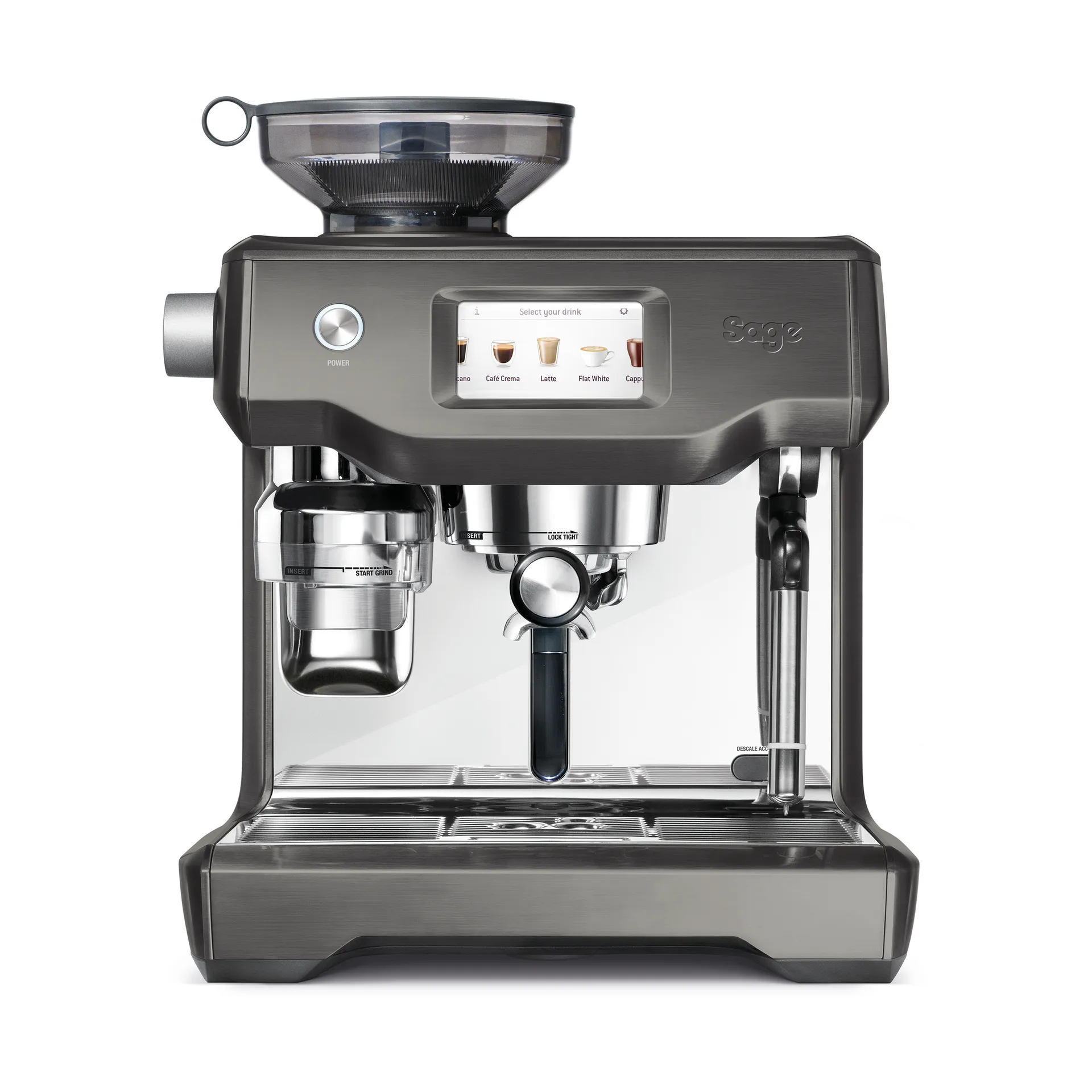 Sage SES 990 automatisk espressomaskin, Black steel Sage