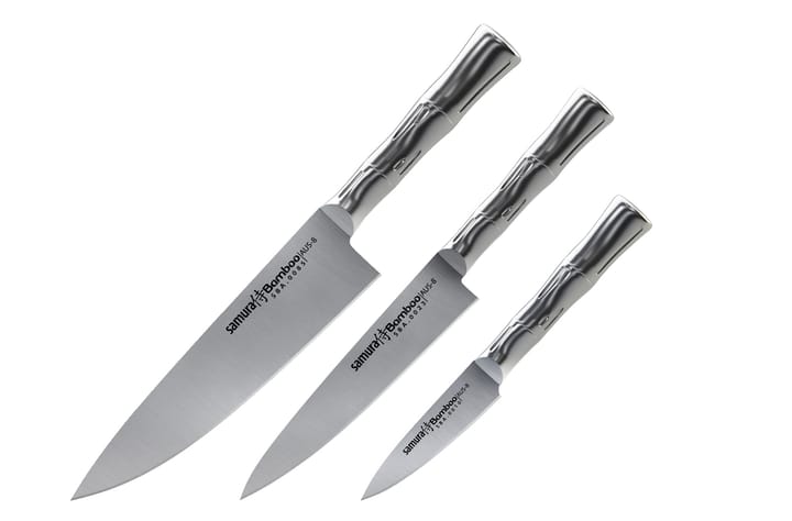 BAMBOO Сhef's Essential Knifeset, Rostfritt stål Samura