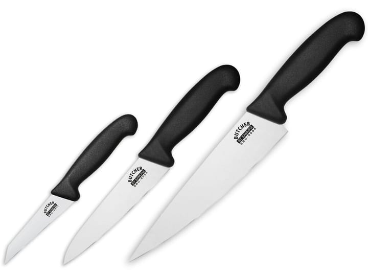 Butcher knivset 3 delar, Svart Samura