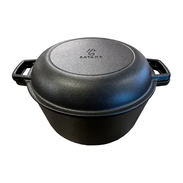 Gjutjärngryta med steklock - Ø26 cm - Satake