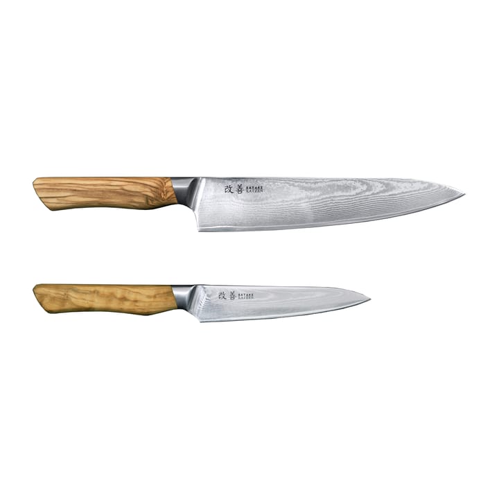 Kaizen knivset Gyoto 18 cm & Petty 12 cm - 2 delar - Satake