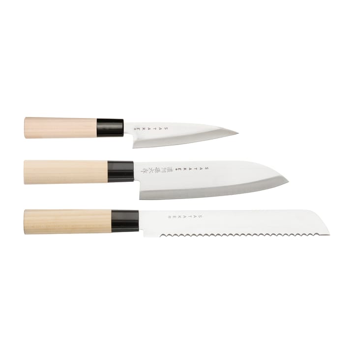 Satake Houcho knivset 3 delar - Hi Carbon Steel - Satake