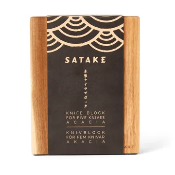 Satake knivställ - Akacia, 5 knivar, 22,8x18x8 cm - Satake