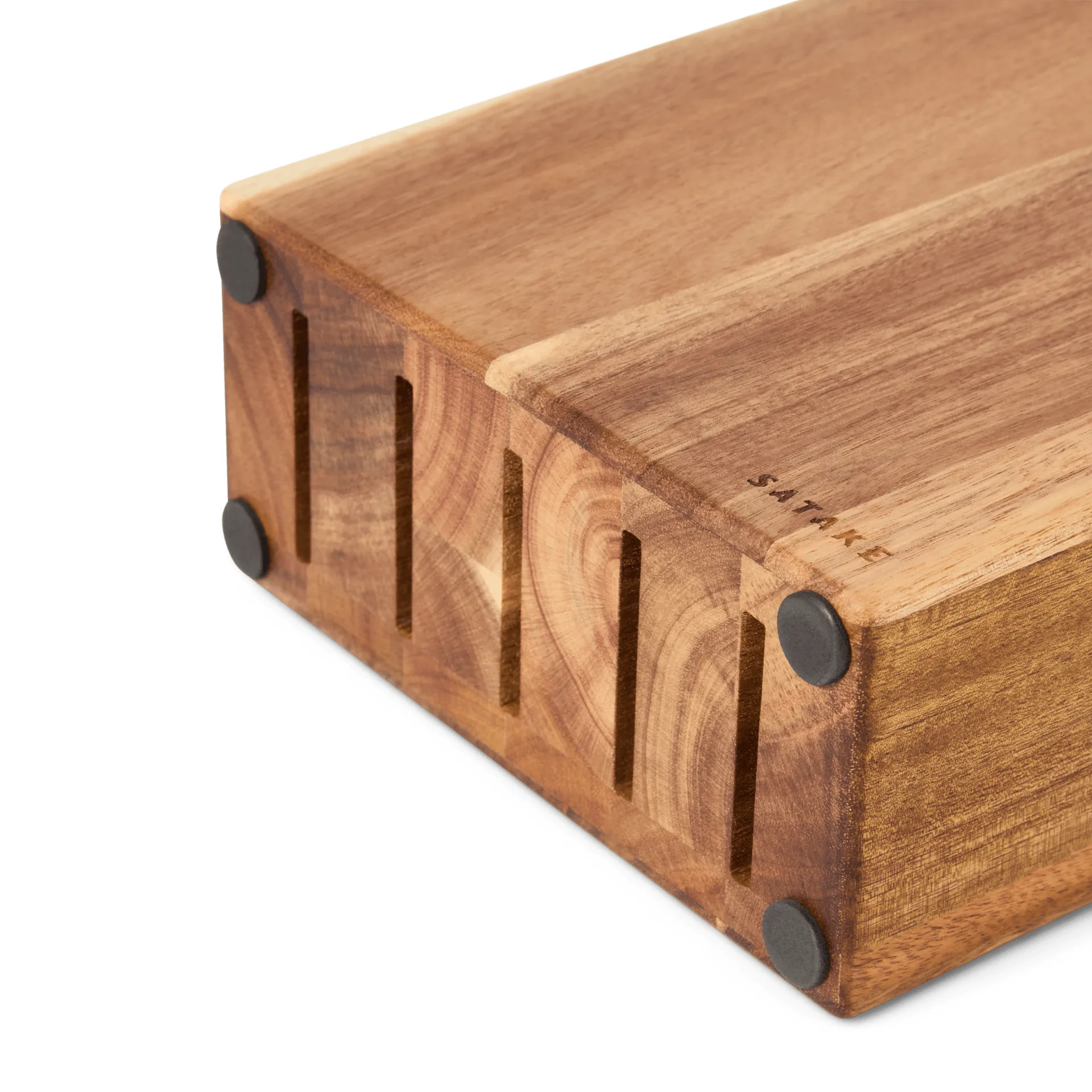 Satake knivställ, Akacia, 5 knivar, 22,8x18x8 cm Satake
