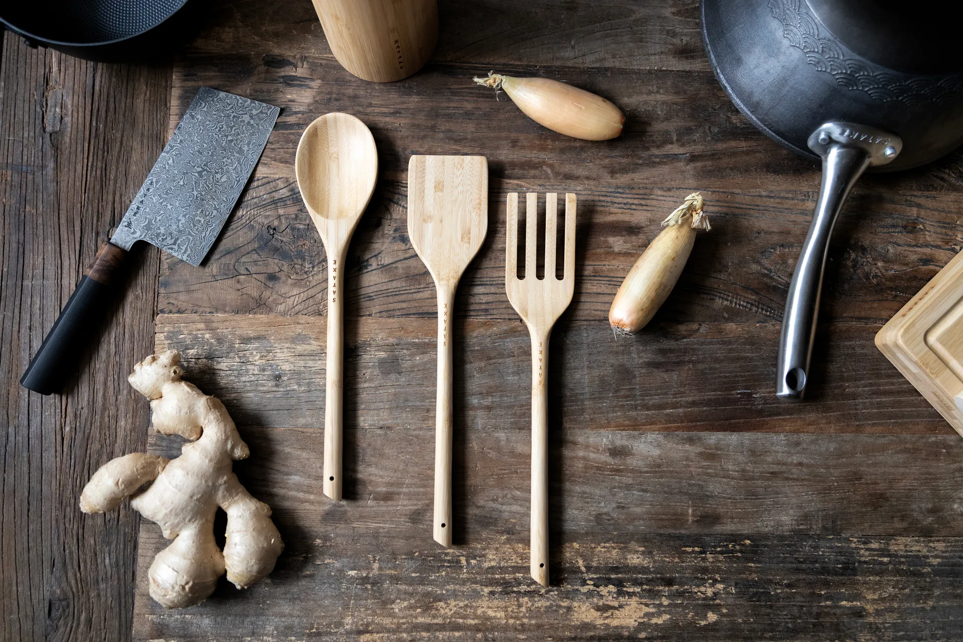 Satake redskapsset, Bambu, 3 delar Satake