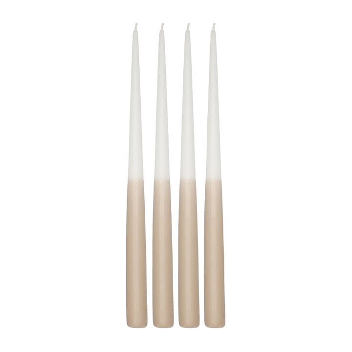 Affinity antikljus tvåfärgade 4-pack 32cm, White-sand Scandi Essentials