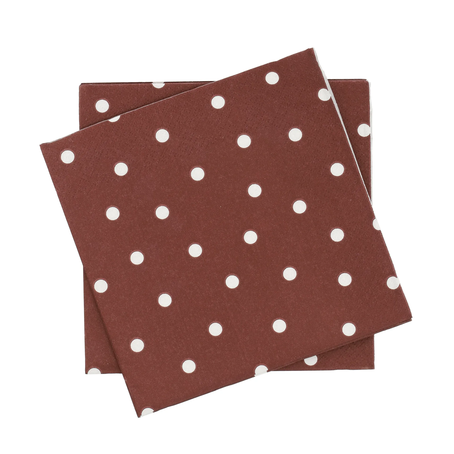 Fine dots pappersservett, Vinröd-vit, 20‑pack, 33×33 cm Scandi Essentials