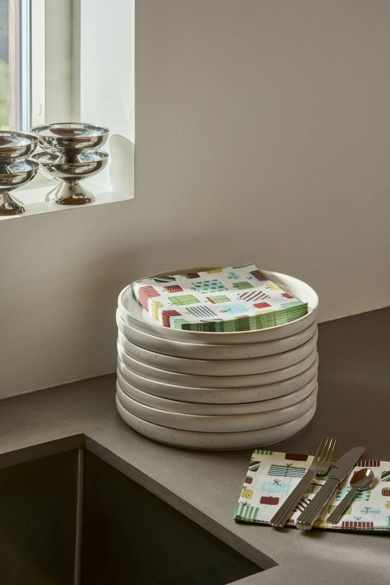 Gift pappersservett, Multi, 20‑pack, 33×33 cm Scandi Essentials
