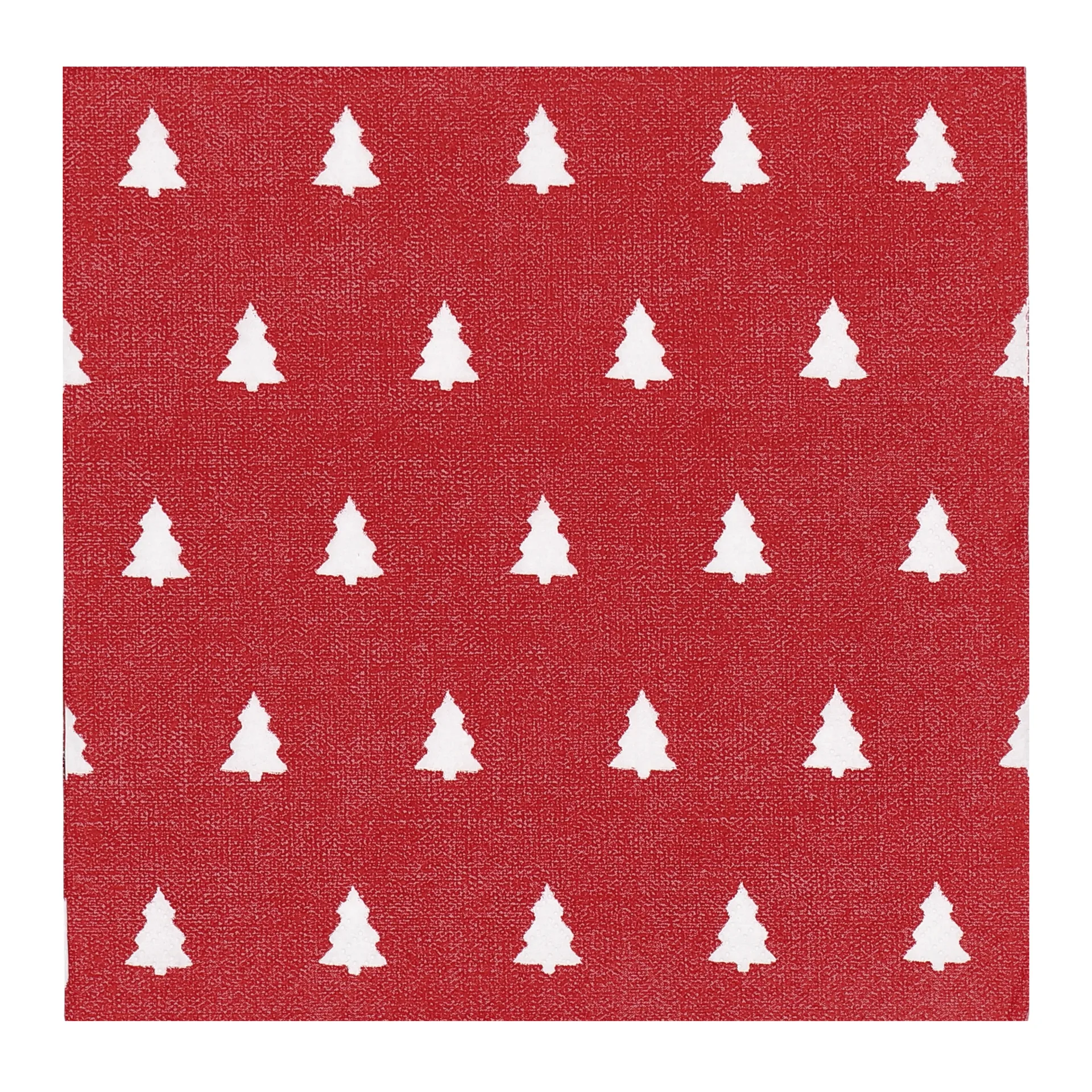 Linen trees servett 33x33 cm 20-pack, Red Scandi Essentials