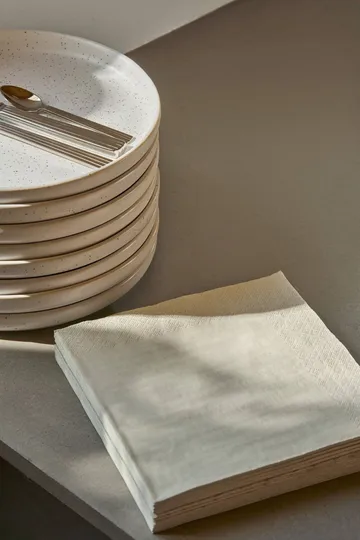 Plain pappersservett - Beige, 20‑pack, 40×40 cm - Scandi Essentials