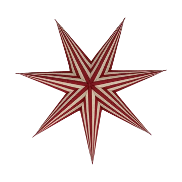 Scandi Living Bare adventsstjärna vit-rödrandig 45 cm