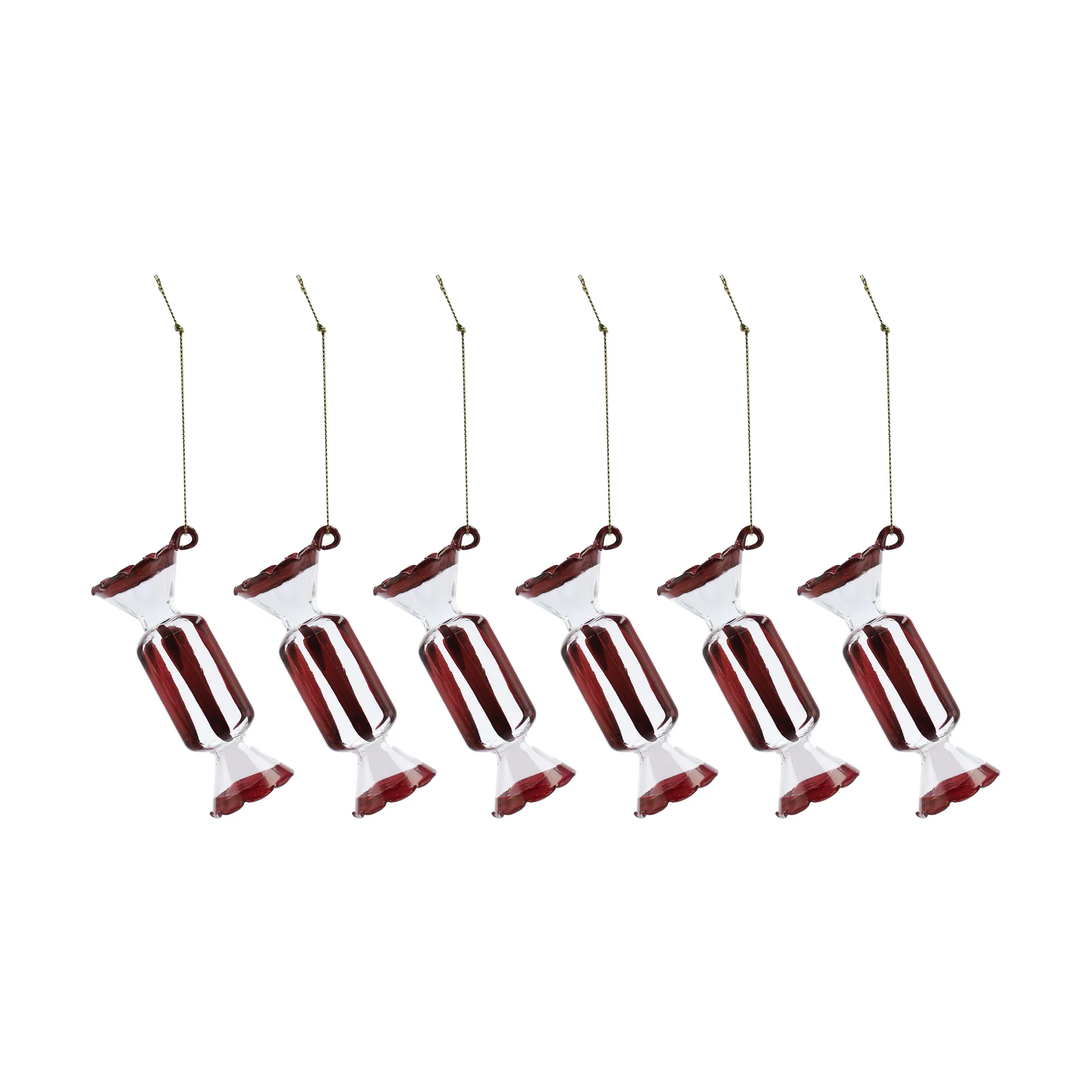 Bonbons julgranskula 6-pack, Röd Scandi Living