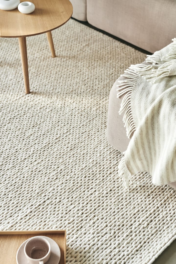 Braided ullmatta naturvit, 170x240 cm Scandi Living