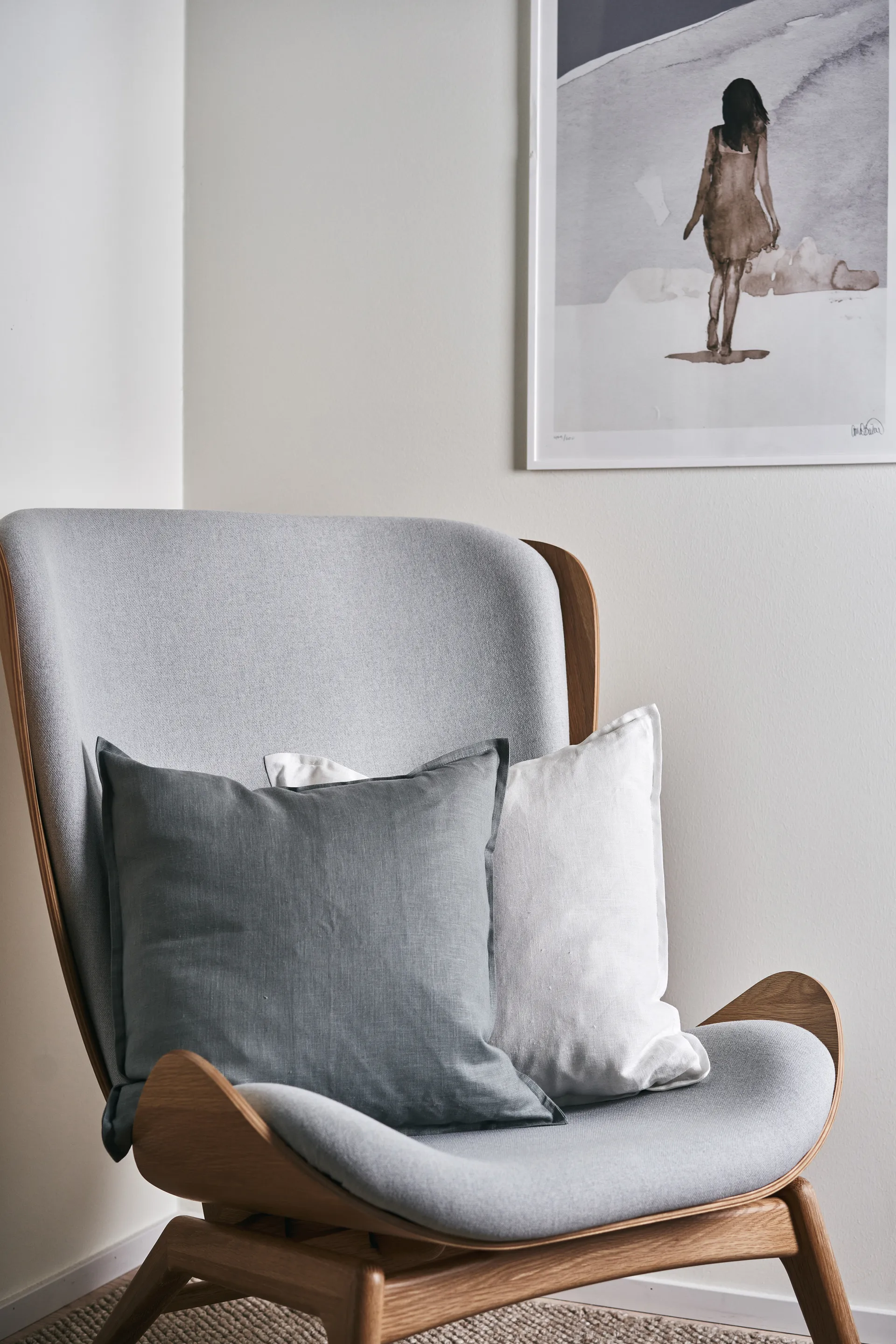 Calm kuddfodral linne 50x50 cm, White Scandi Living