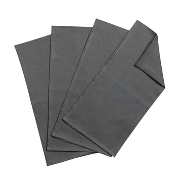 Scandi Living Clean linneservetter 45×45 cm 4-pack charcoal