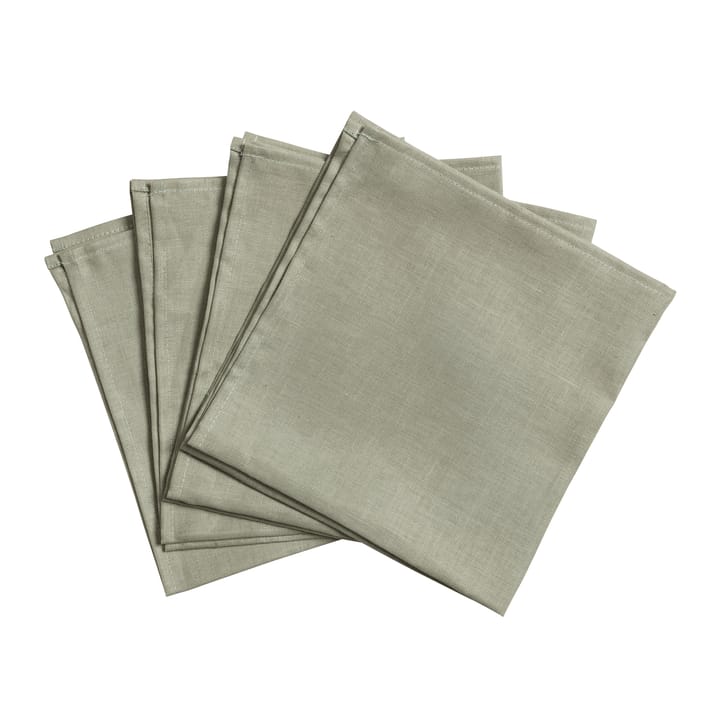 Clean linneservetter 45x45 cm 4-pack, dusty green Scandi Living