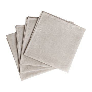 Scandi Living Clean linneservetter 45×45 cm 4-pack Greige