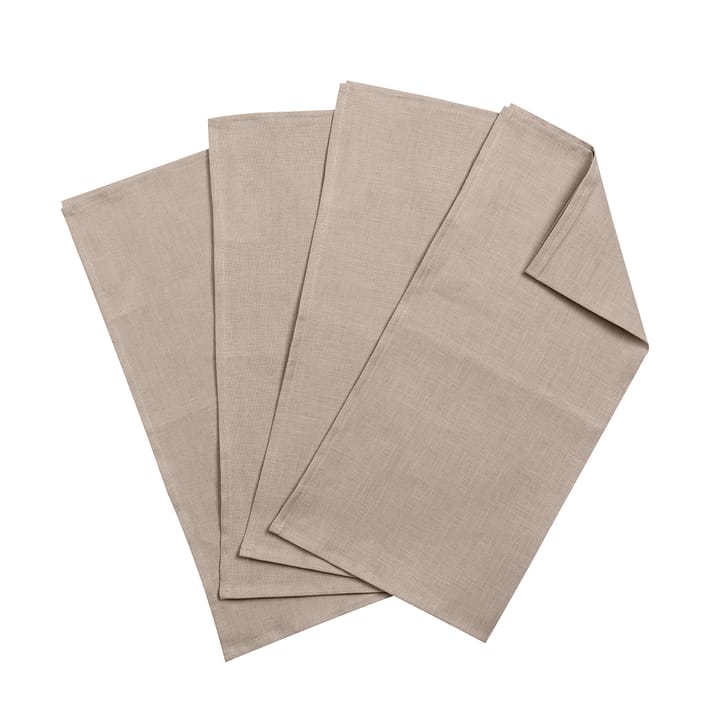 Clean linneservetter 45x45 cm 4-pack, sand Scandi Living