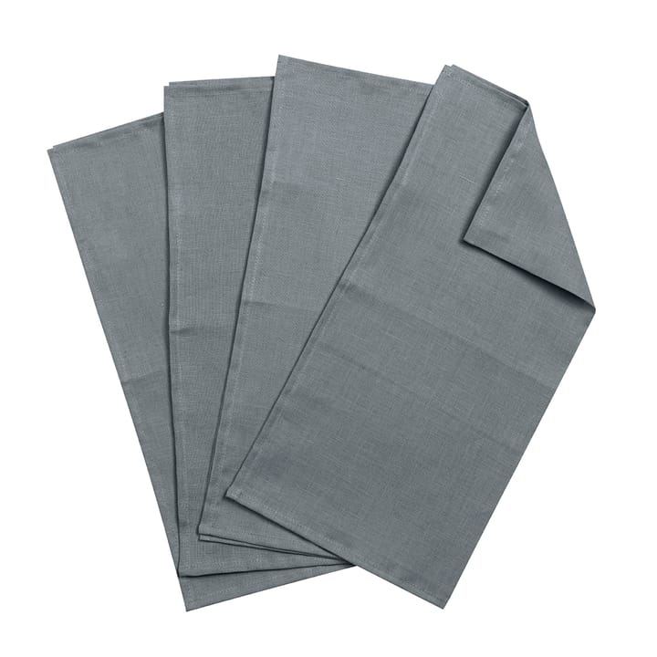 Clean linneservetter 45x45 cm 4-pack, smokey blue Scandi Living