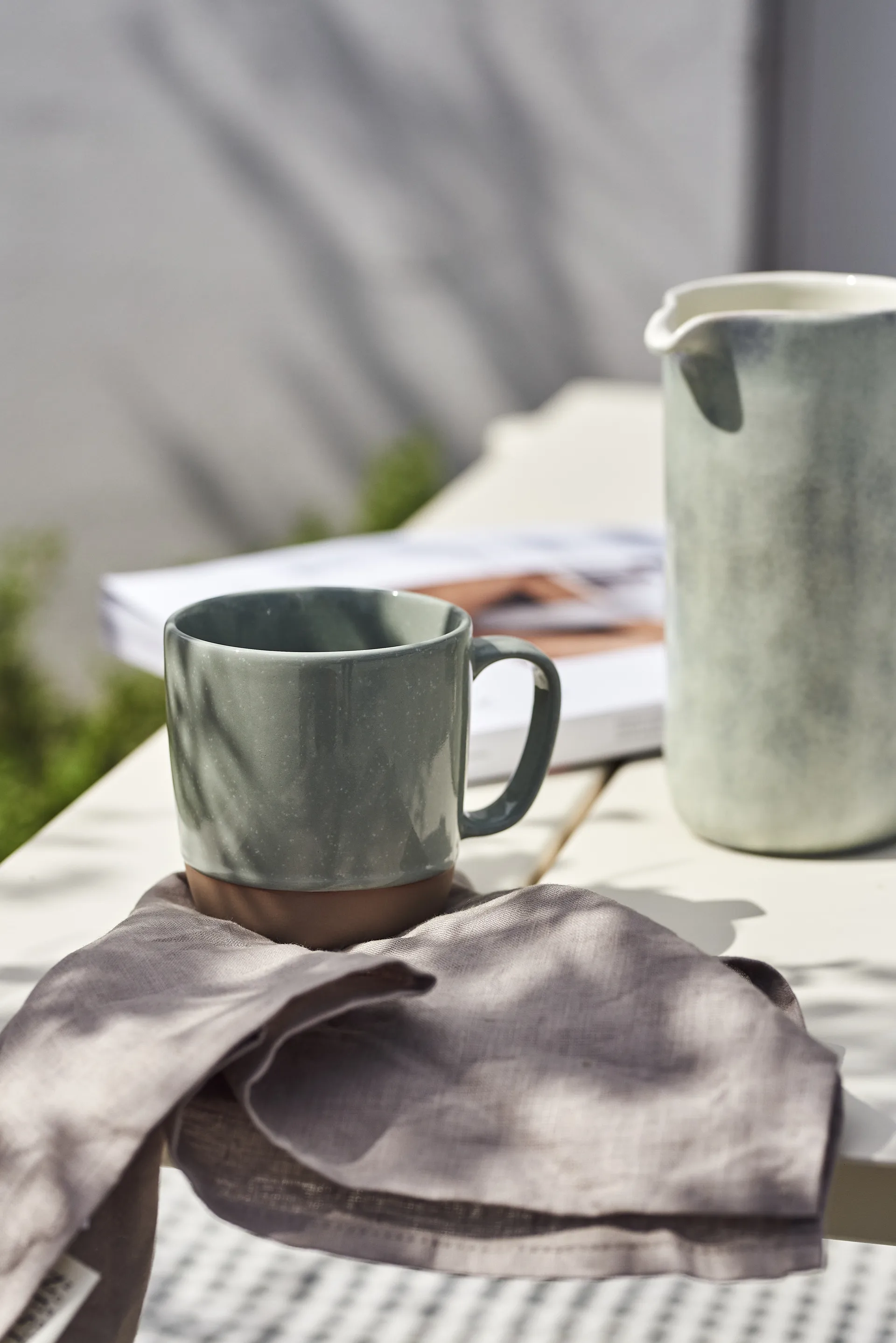 Clean linneservetter 45x45 cm 4-pack, smokey blue Scandi Living