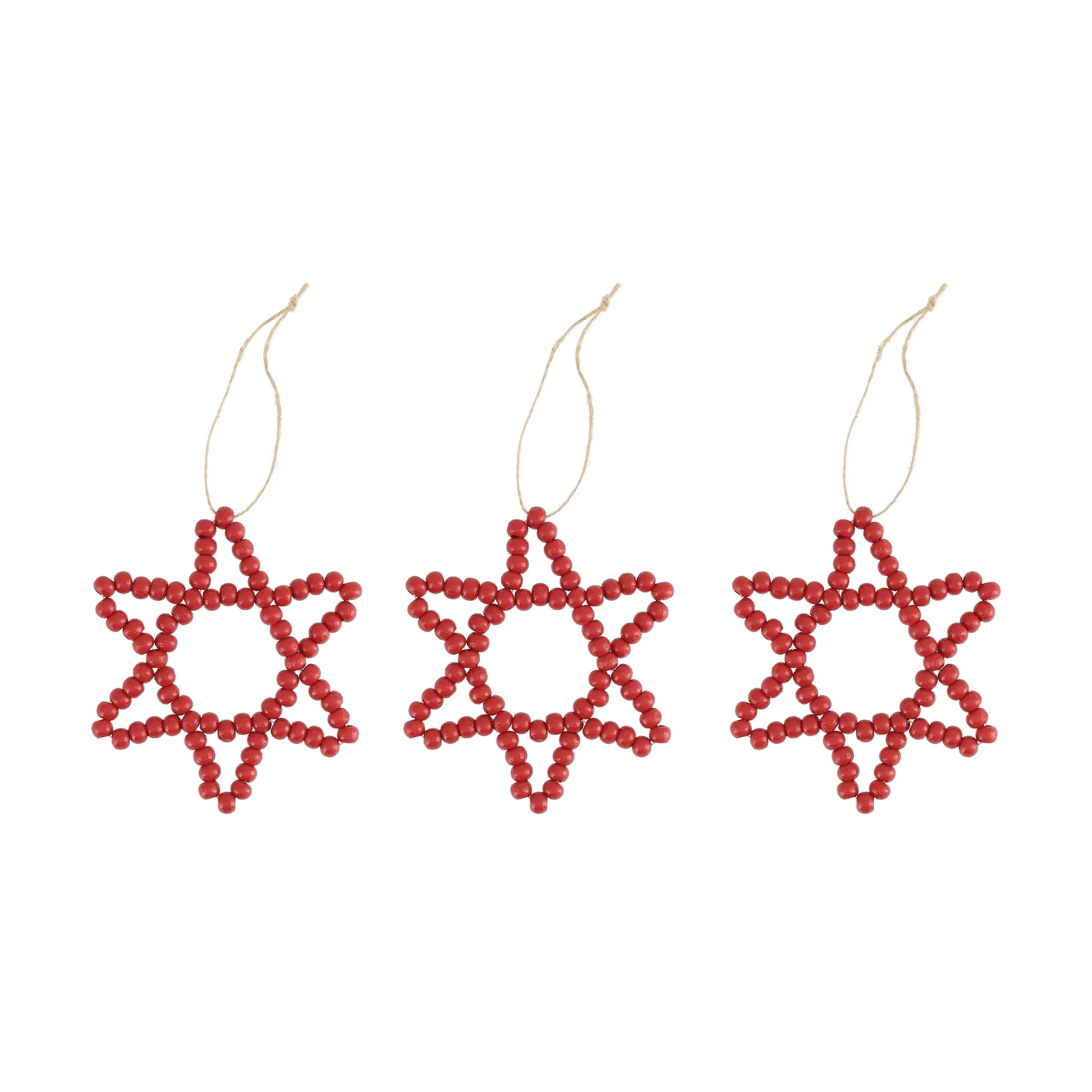 Craft julgranshänge stjärna 3-pack, Röd Scandi Living