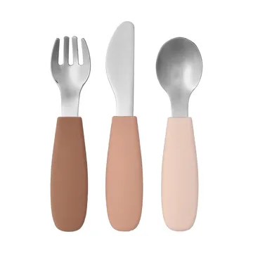 Scandi Living Dine bestickset silikon 3 delar Blush