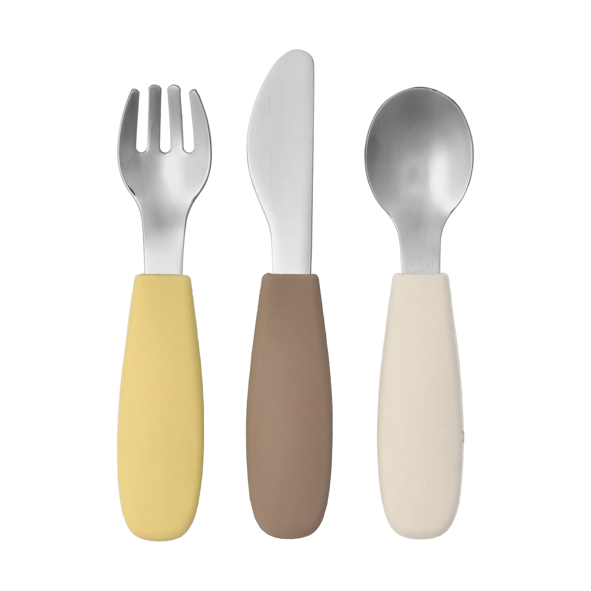 Dine bestickset silikon 3 delar, Taupe Scandi Living