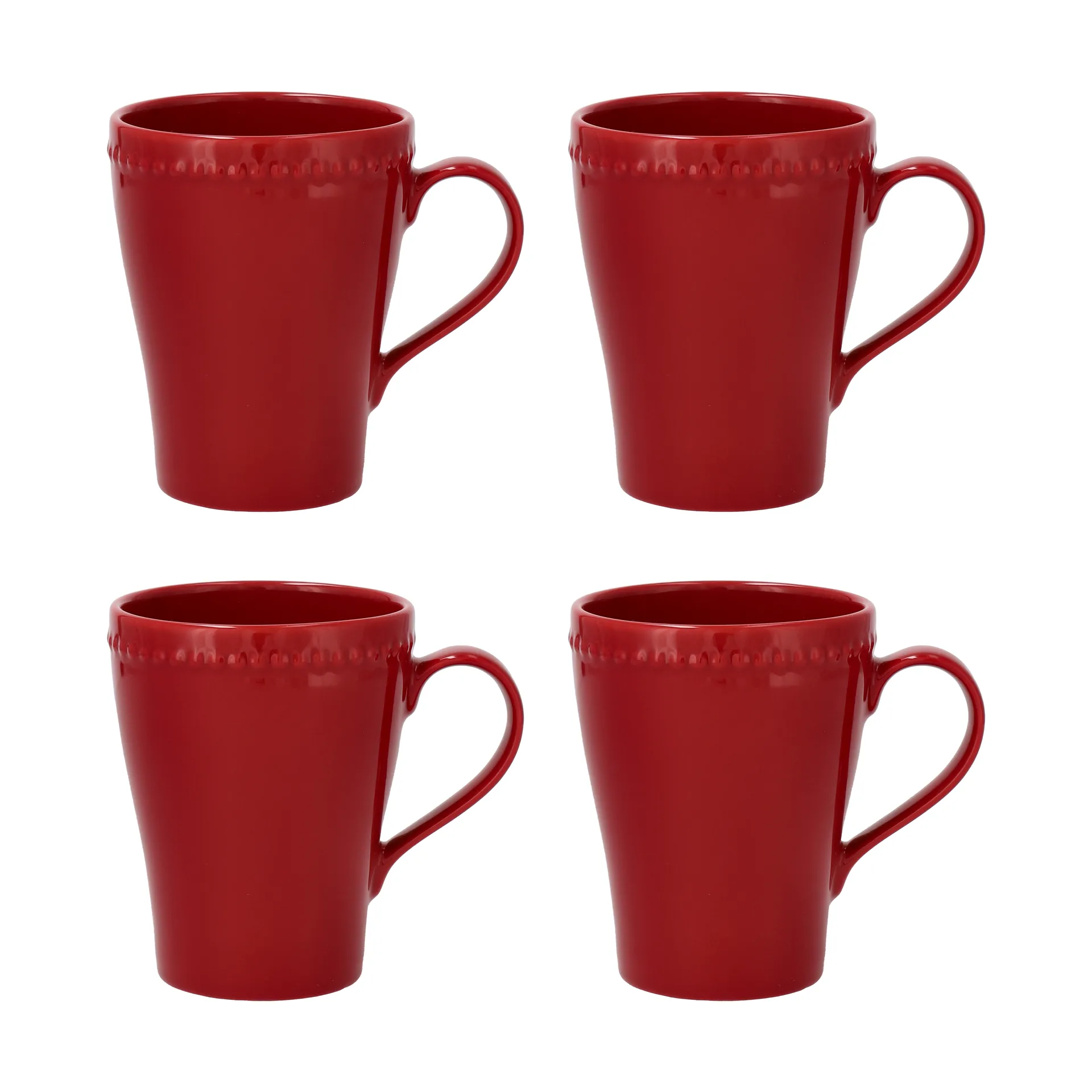 Dots mugg 35 cl 4-pack, Röd Scandi Living