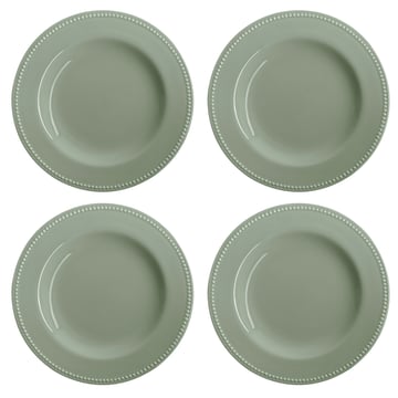 Scandi Living Dots tallrik 28 cm 4-pack Grön