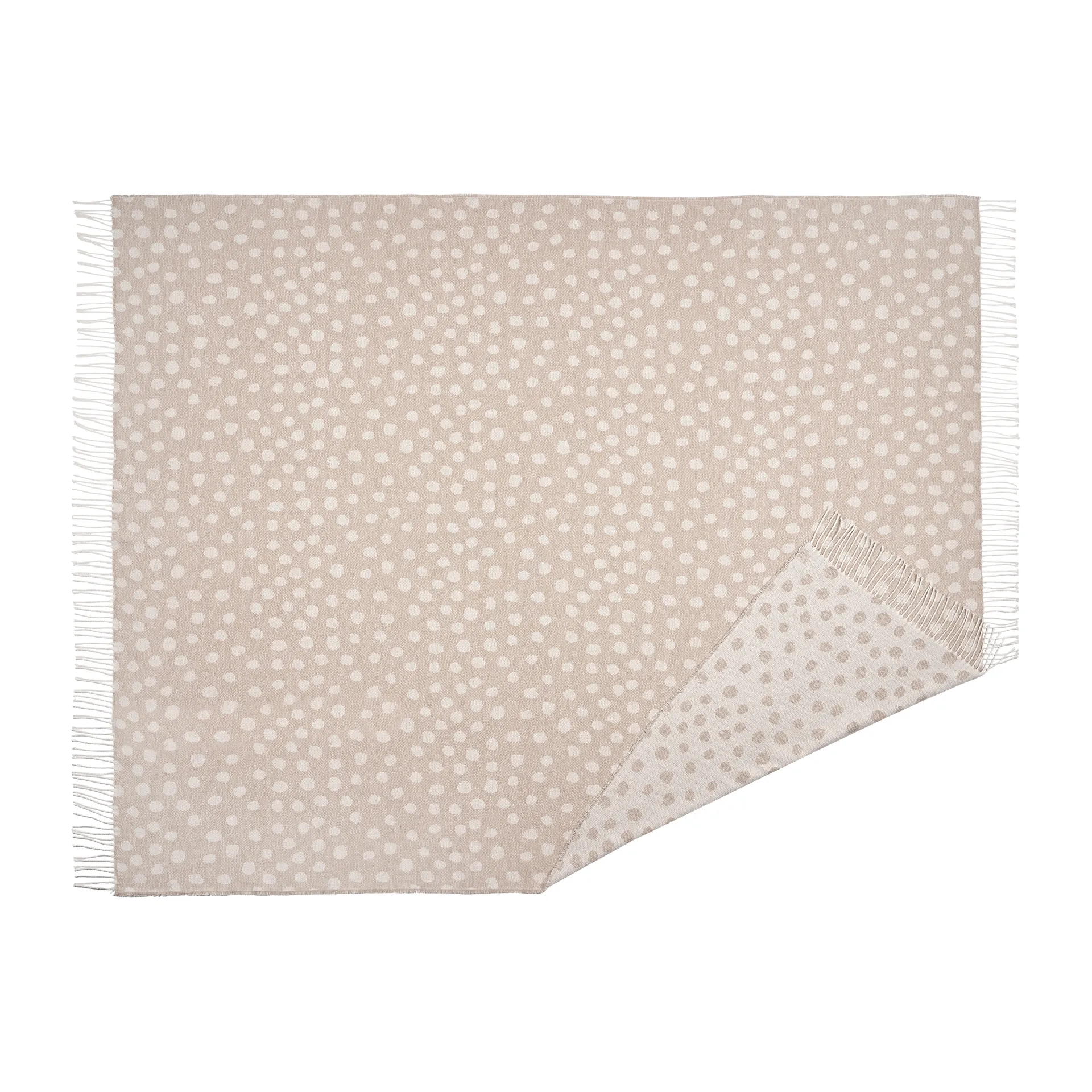 Droplets bomullspläd 130x185 cm, Beige Scandi Living